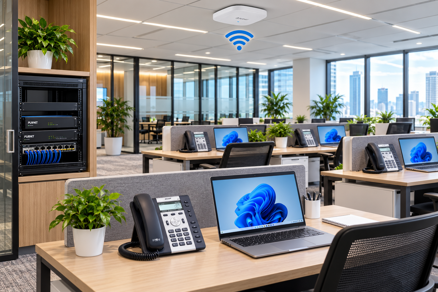 Lắp tổng đài điện thoại bàn mạng Wi-Fi không cần thi công